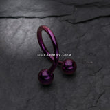 Colorline PVD Twist Spiral Ring-Purple