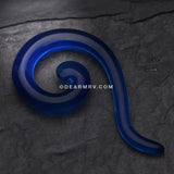 A Pair of Claw Hook Acrylic Ear Gauge Taper Hanger-Blue