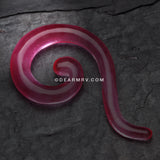 A Pair of Claw Hook Acrylic Ear Gauge Taper Hanger-Pink