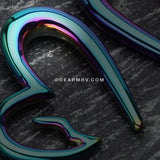 A Pair of Heartbreaker Titanium PVD Ear Gauge Taper Hanger-Rainbow