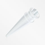 A Pair of Translucent UV Acrylic Taper-Clear