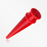 A Pair of Translucent UV Acrylic Taper-Red