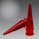 A Pair of Translucent UV Acrylic Taper-Red
