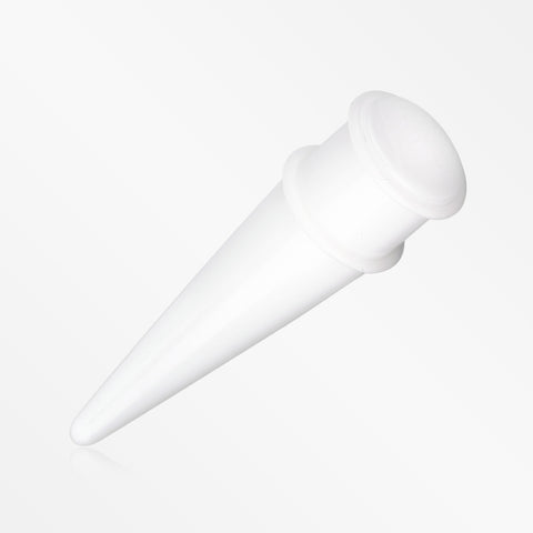 A Pair of Translucent UV Acrylic Taper-White