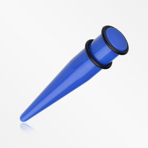 A Pair of Solid Color UV Acrylic Taper-Blue