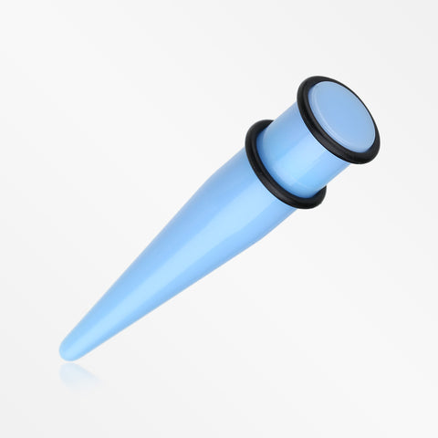 A Pair of Solid Color UV Acrylic Taper-Light Blue