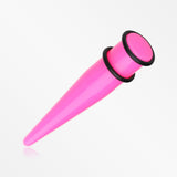 A Pair of Solid Color UV Acrylic Taper-Pink