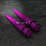 A Pair of Solid Color UV Acrylic Taper-Purple