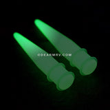 A Pair of Glow in the Dark Taper-Green