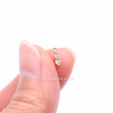 Detail View 2 of 14 Karat Gold OneFit™ Threadless Cascading Diamond Drop Top Part
