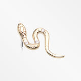 14 Karat Gold OneFit™ Threadless Flower Diamond Snake Top Part