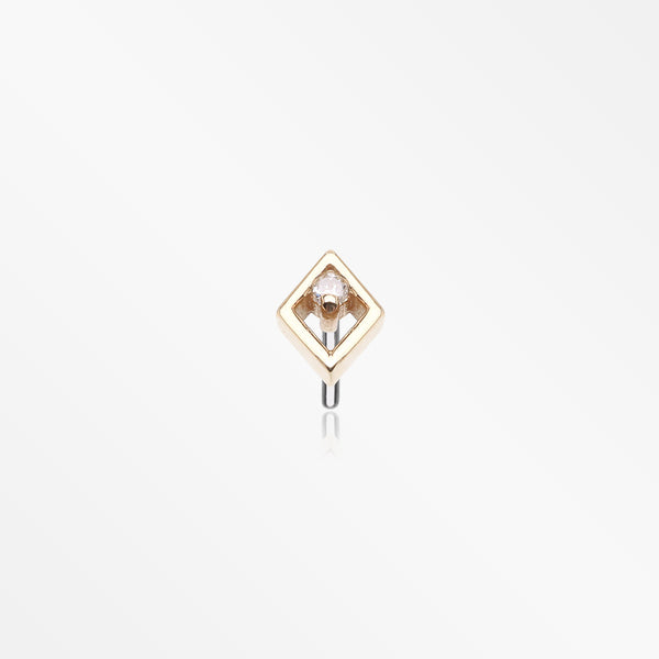 14 Karat Gold OneFit™ Threadless Diamante Diamond Top Part