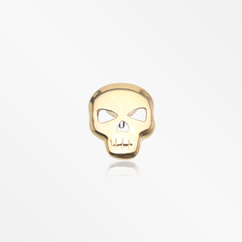 14 Karat Gold OneFit™ Threadless Evil Skull Top Part