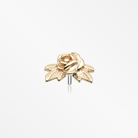 14 Karat Gold OneFit™ Threadless Vintage Rose Blossom Top Part