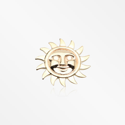 14 Karat Gold OneFit™ Threadless Vintage Sun Face Top Part