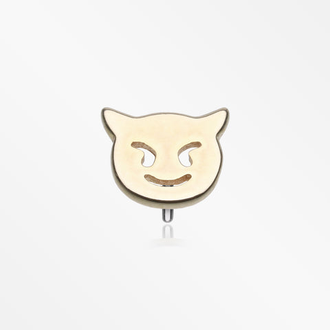 14 Karat Gold OneFit™ Threadless Adorable Devil Emoji Top Part