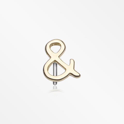 14 Karat Gold OneFit™ Threadless The Ampersand Symbol Top Part