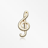 14 Karat Gold OneFit™ Threadless The G-Clef Music Symbol Top Part