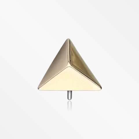 14 Karat Gold OneFit™ Threadless Tetrahedron Pyramid Top Part