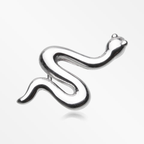 14 Karat White Gold OneFit™ Threadless Slithering Snake Top Part