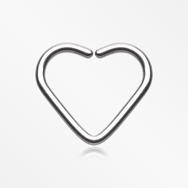 Niobium Heart Bendable Hoop Ring