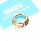 Pure24K Implant Grade Titanium Triple Stagger Seamless Clicker Hoop Ring
