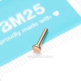 Pure24K Implant Grade Titanium OneFit™ Threadless Flat Back Stud Labret Bar Part