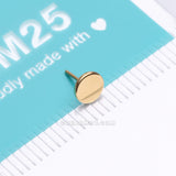 Pure24K Implant Grade Titanium OneFit™ Threadless Flat Round Disc Top Part
