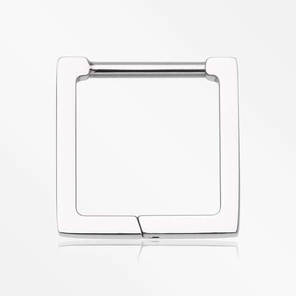 Implant Grade Titanium Basic Hollow Square Clicker Hoop Ring