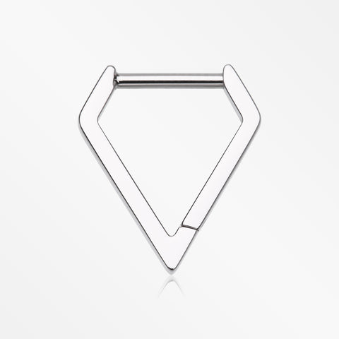 Implant Grade Titanium Basic Hollow Triangle Clicker Hoop Ring