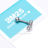 Detail View 3 of Mini Safety Pin Decor Curved Barbell