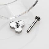 Honeycomb Sparkle Internally Threaded Steel Micro Labret-Clear