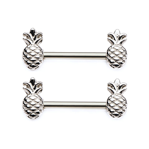 A Pair of Tropical Pineapple Nipple Barbell