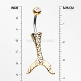 Golden Mystic Mermaid Tail Belly Button Ring