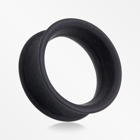 A Pair of Black Flexible Silicone Double Flared Tunnel Plug