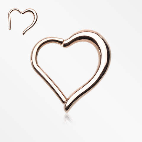Rose Gold Luscious Heart Seamless Clicker Ring