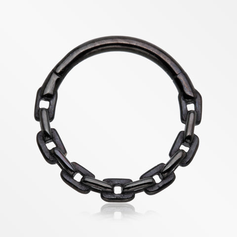 Blackline Classic Chain Link Clicker Hoop Ring