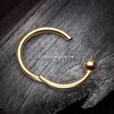 Golden Captive Bead Ring Style Seamless Clicker Ring