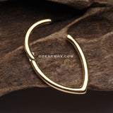 Golden Classic Teardrop Seamless Clicker Hoop Ring
