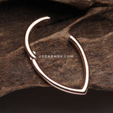 Rose Gold Classic Teardrop Seamless Clicker Hoop Ring