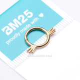 Detail View 3 of Golden Adorable Kitty Cat Whisker Clicker Hoop Ring