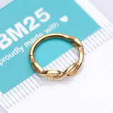 Golden Infinity Loop Steel Seamless Clicker Hoop Ring