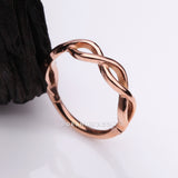 Rose Gold Infinity Loop Steel Seamless Clicker Hoop Ring