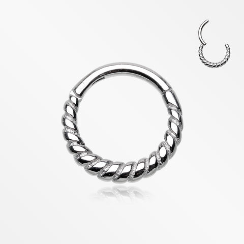Classic Rope Seamless Clicker Hoop Ring